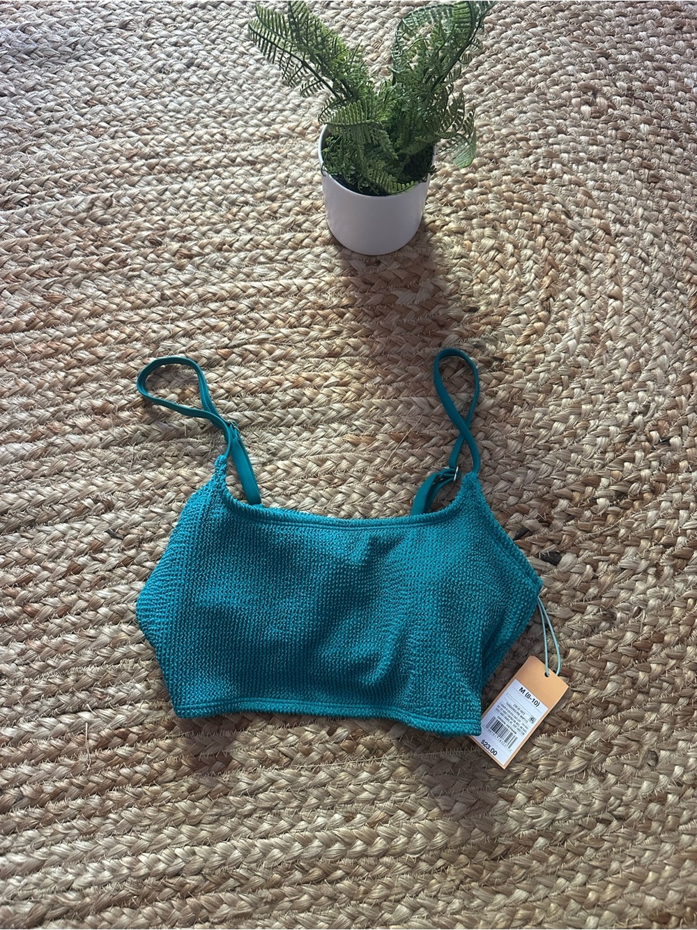NWT SMOCKED BIKINI TOP